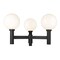 Z-Lite Laurent Outdoor Post Mount Fixture, 3-Light, 39 In.W x 22.5 In.H, Black/Opal 597BP3-BK - alternate 5